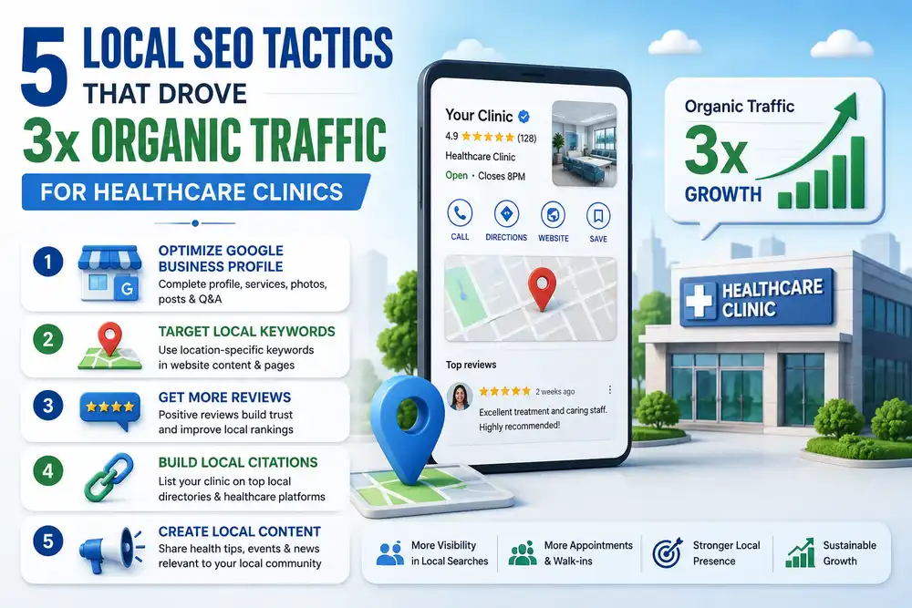 5 Local SEO Tactics That Drove 3x Organic Traffic for Healthcare Clinics