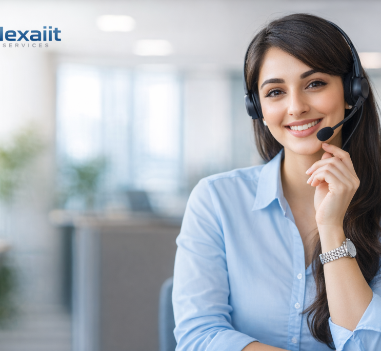 NexaiIT customer support executive helping clients with website development and IT services